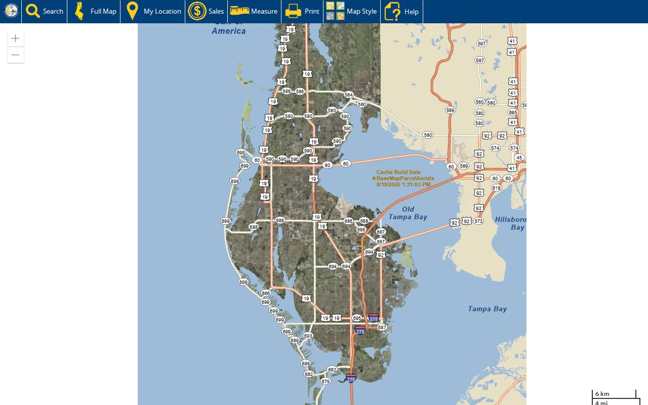 Pinellas County parcel GIS for Pinellas Park streets